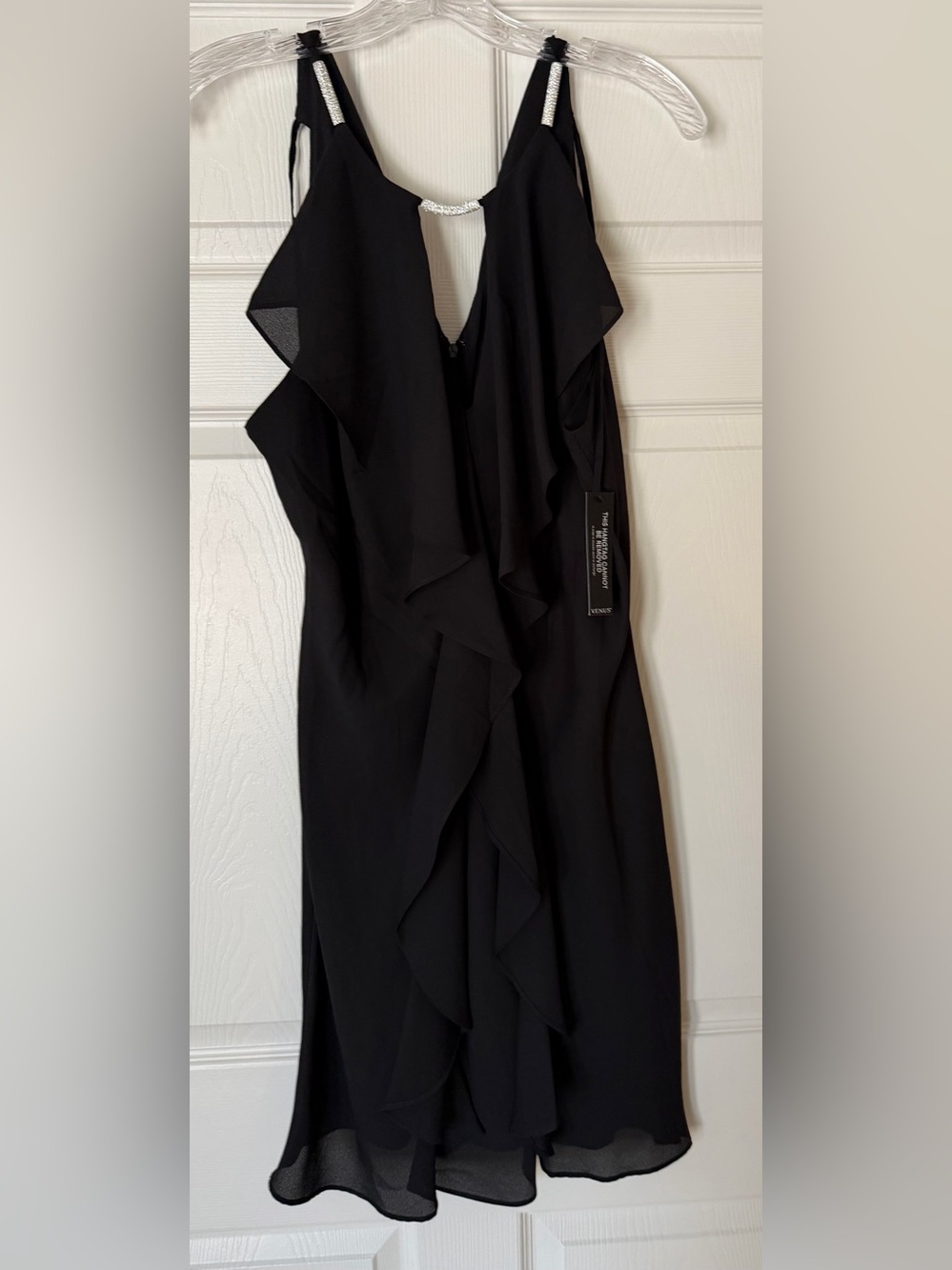 VENUS Black Ruffle Dress